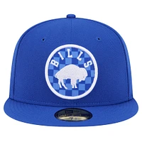 Men's New Era Royal Buffalo Bills Checkered 59FIFTY Fitted Hat