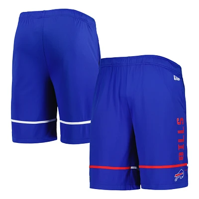 Short d'entraînement New Era Royal Buffalo Bills Combine Authentic Rusher pour homme