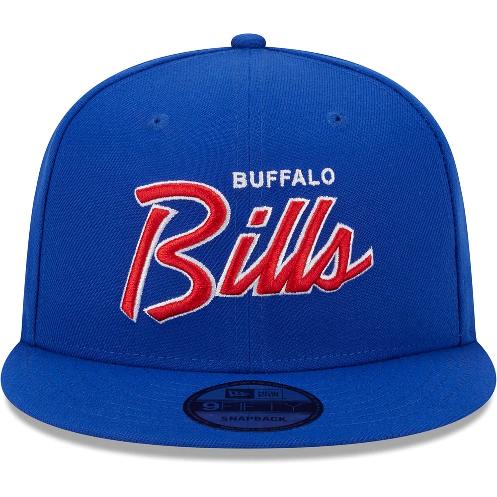 Men's New Era Royal Buffalo Bills Main Script 9FIFTY Snapback Hat