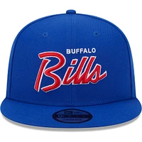 Casquette Snapback 9FIFTY Royal Buffalo Bills Main Script New Era pour homme