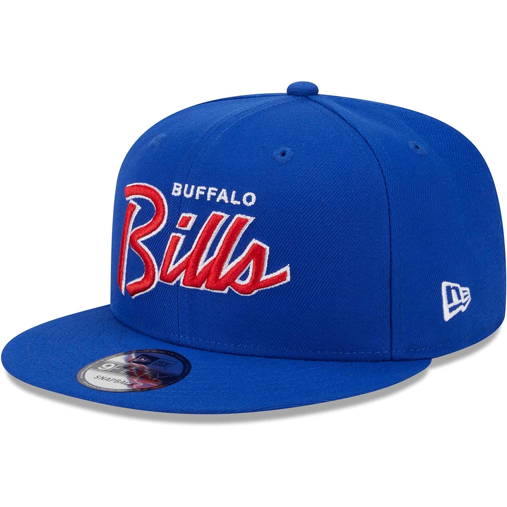 Men's New Era Royal Buffalo Bills Main Script 9FIFTY Snapback Hat