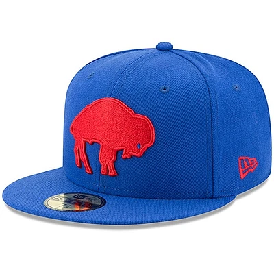 Men's New Era Royal Buffalo Bills Omaha Throwback 59FIFTY Fitted Hat