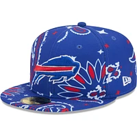 Casquette ajustée 59FIFTY Royal Buffalo Bills Paisley New Era pour hommes