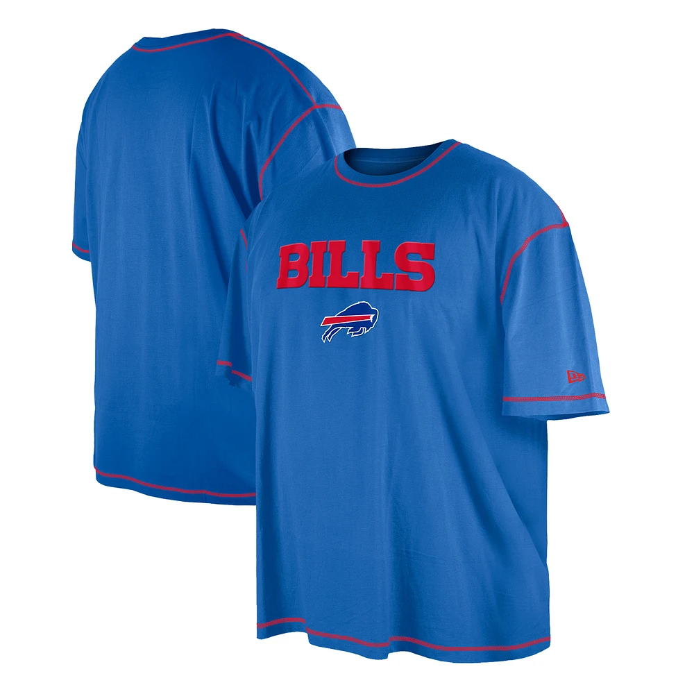 T-shirt à imprimé Big & Tall Puff New Era Royal Buffalo Bills pour homme