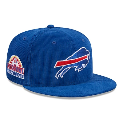 Casquette ajustée 59FIFTY Royal Buffalo Bills Throwback Cord New Era pour hommes