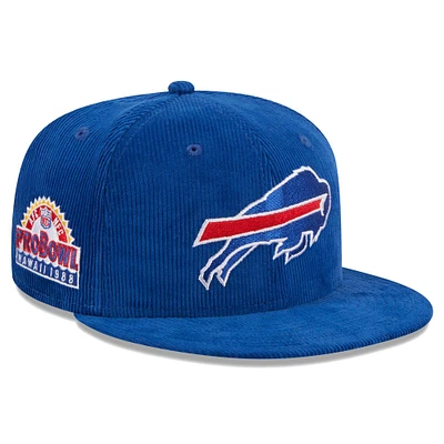 Men's New Era Royal Buffalo Bills Throwback Corduroy 59FIFTY Fitted Hat