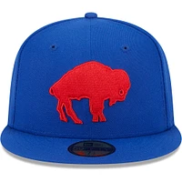 Casquette ajustée 59FIFTY Royal Buffalo Bills Throwback Main New Era pour hommes