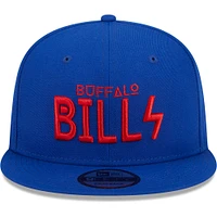 Casquette New Era Royal Buffalo Bills Word 9FIFTY Snapback pour homme