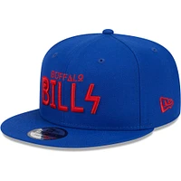 Casquette New Era Royal Buffalo Bills Word 9FIFTY Snapback pour homme