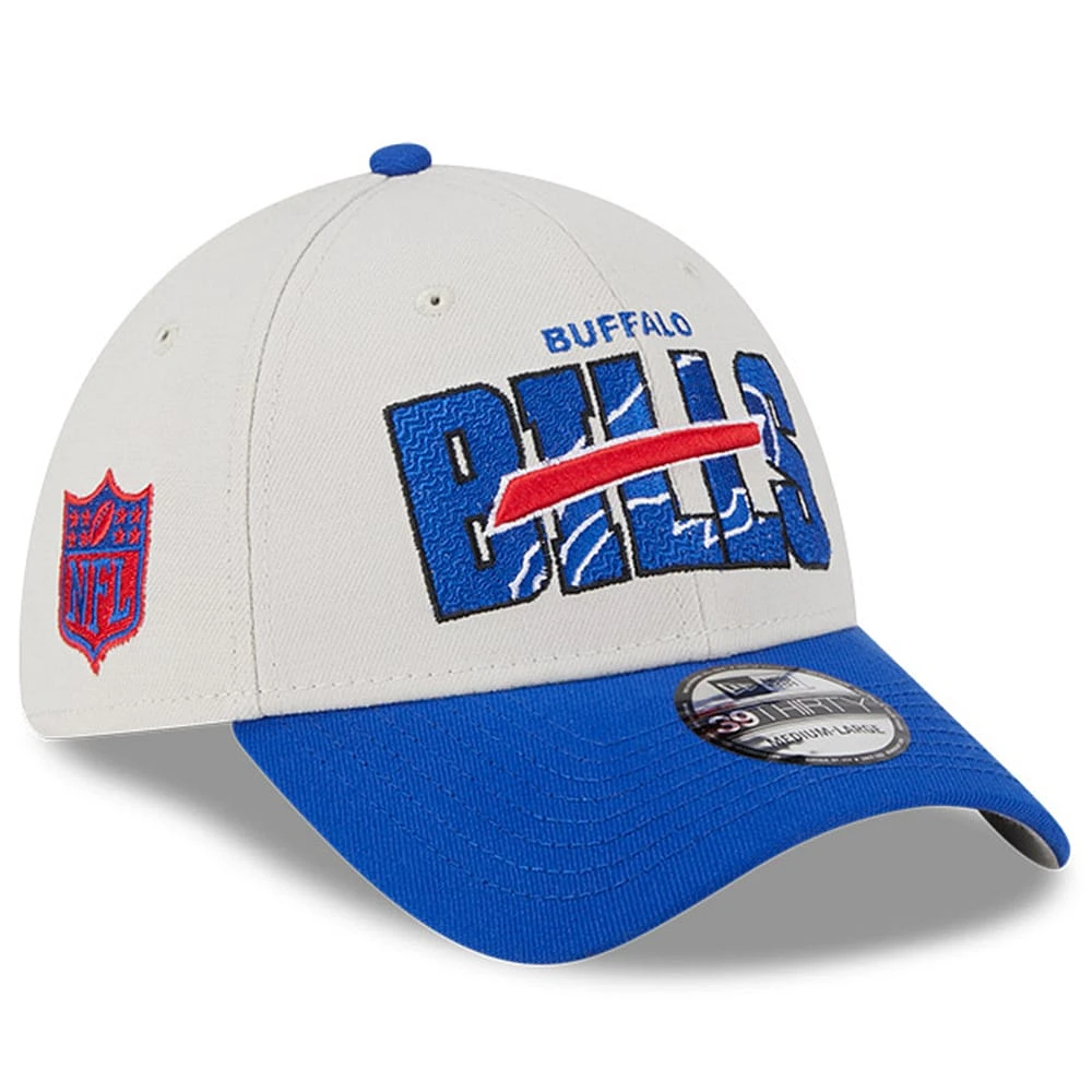 Casquette Flex New Era Stone/Royal Buffalo Bills 2023 NFL Draft 39THIRTY pour homme