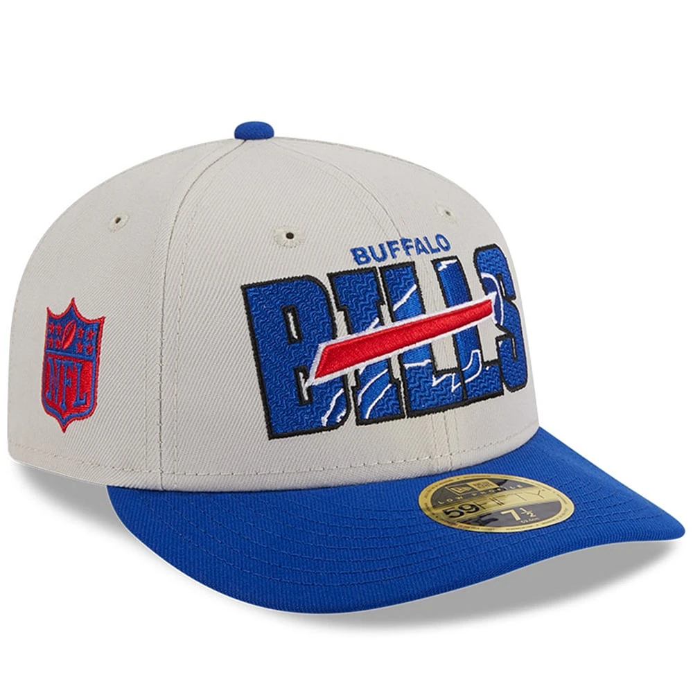 Men's New Era Stone/Royal Buffalo Bills 2023 NFL Draft Low Profile 59FIFTY Fitted Hat