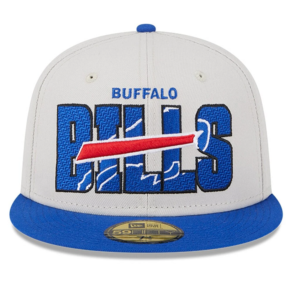 Men's New Era Stone/Royal Buffalo Bills 2023 NFL Draft On Stage 59FIFTY Fitted Hat