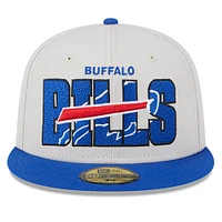 Men's New Era Stone/Royal Buffalo Bills 2023 NFL Draft On Stage 59FIFTY Fitted Hat