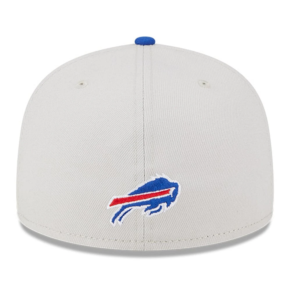 Men's New Era Stone/Royal Buffalo Bills 2023 NFL Draft On Stage 59FIFTY Fitted Hat