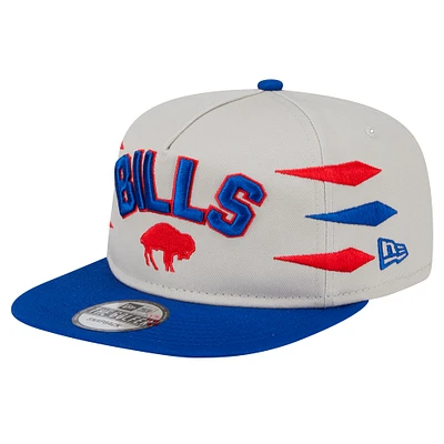 Casquette de golf athlétique à visière snapback Buffalo Bills Stone/Royal de New Era pour homme