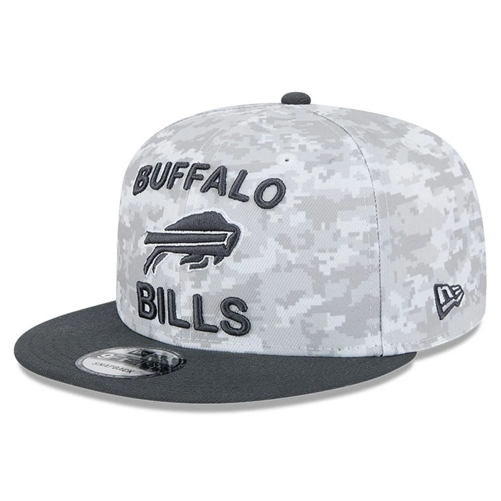 Men's New Era  White/Graphite Buffalo Bills 2024 Salute To Service 9FIFTY Snapback Hat