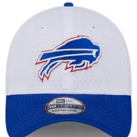 Men's New Era White/Royal Buffalo Bills 2024 NFL Training Camp 39THIRTY Flex Hat