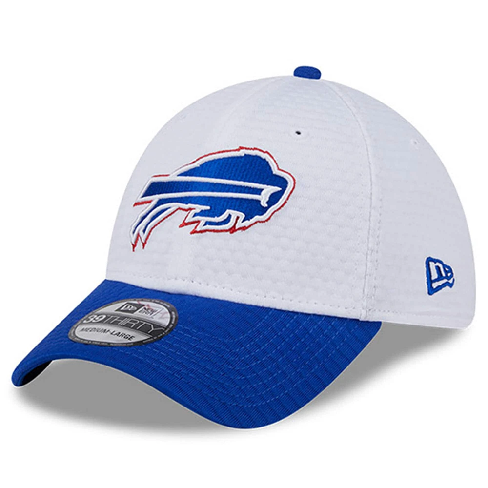 Men's New Era White/Royal Buffalo Bills 2024 NFL Training Camp 39THIRTY Flex Hat