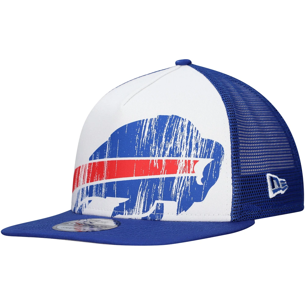 Casquette à visière plate New Era Buffalo Bills blanche/bleue pour homme