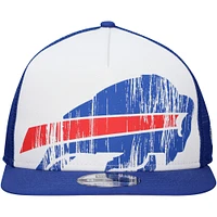 Casquette à visière plate New Era Buffalo Bills blanche/bleue pour homme