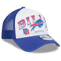 Men's New Era White/Royal Buffalo Bills Retro Wordmark A-Frame 9FORTY Adjustable Hat