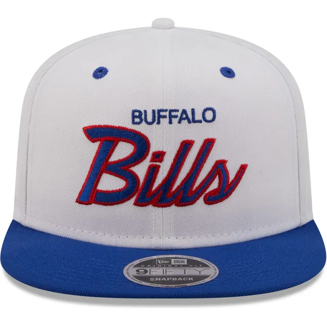 Men's New Era Royal Buffalo Bills Script Trucker 9FIFTY Snapback Hat - OSFA  