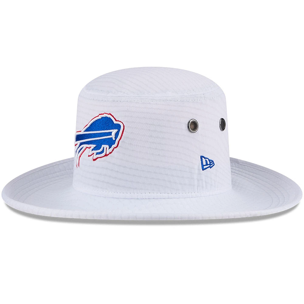 Men's New Era White Buffalo Bills 2024 NFL Training Camp Panama Bucket Hat