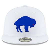 Men's New Era White Buffalo Bills Omaha Historic Logo 59FIFTY Fitted Hat