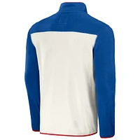 Collection NFL x Darius Rucker pour hommes par Fanatics Royal/Cream Buffalo Bills Veste en micro polaire à quart de bouton-pression