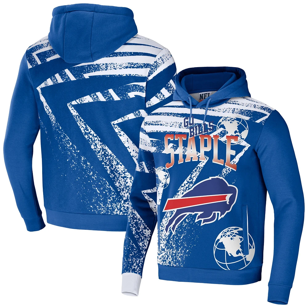 Sweat à capuche imprimé intégral NFL x Staple Royal Buffalo Bills pour hommes