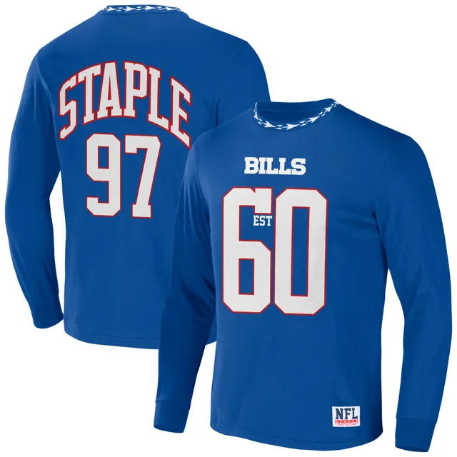 Buffalo Bills NFL x Darius Rucker Collection by Fanatics Slub Jersey Henley  Long Sleeve T-Shirt 