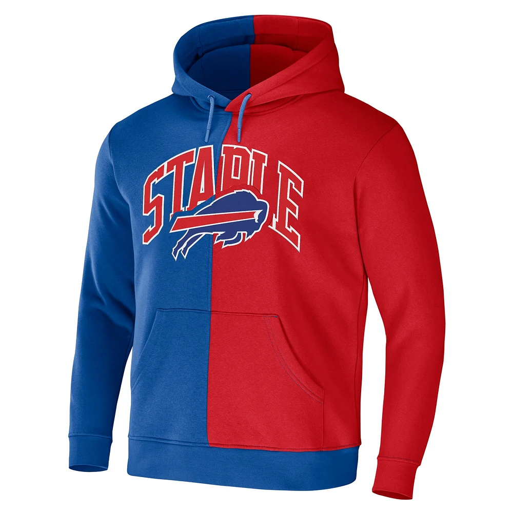 Sweat à capuche avec logo fendu NFL x Staple Royal Buffalo Bills pour hommes