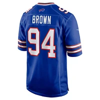 Maillot de match Nike Andrew Brown Royal Buffalo Bills pour homme