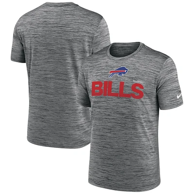 T-shirt Nike Anthracite Buffalo Bills Blitz Velocity Modern Performance pour homme