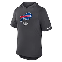 Men's Nike Anthracite Buffalo Bills Tri-Blend Performance Hoodie T-Shirt
