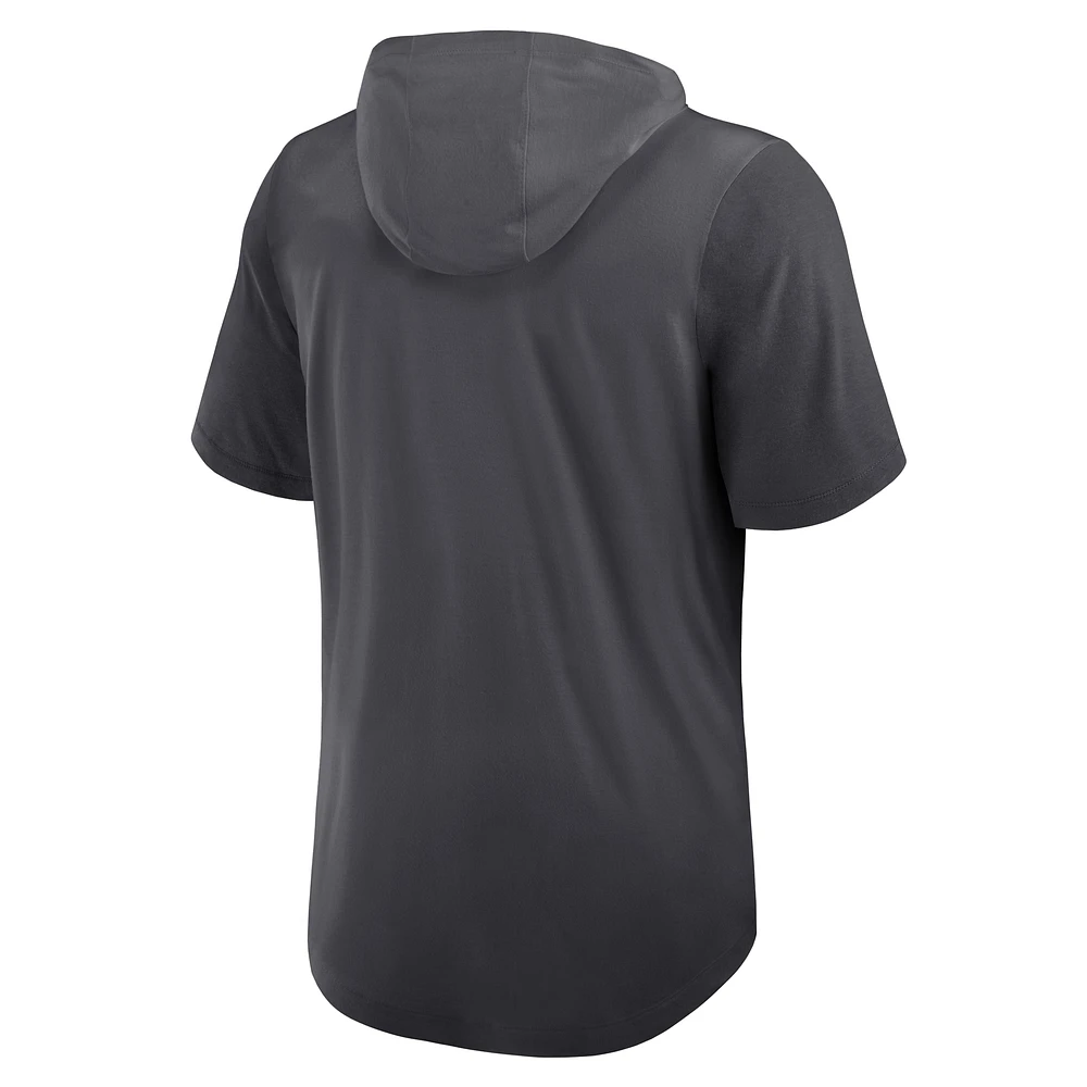 Men's Nike Anthracite Buffalo Bills Tri-Blend Performance Hoodie T-Shirt