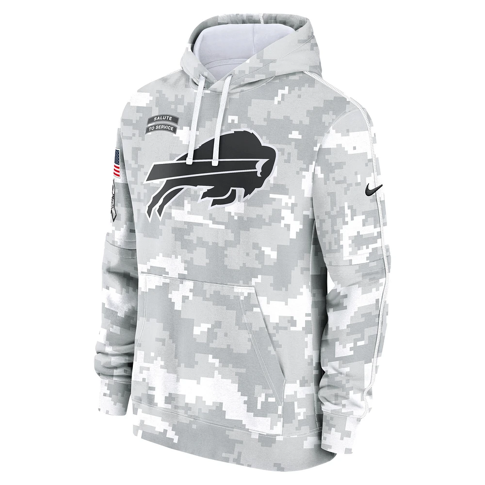 Men's Nike Arctic Camo Buffalo Bills 2024 Salute to Service Club Fleece Pullover Hoodie