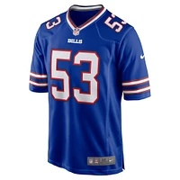 Maillot de match Nike Branson Deen Royal Buffalo Bills pour homme