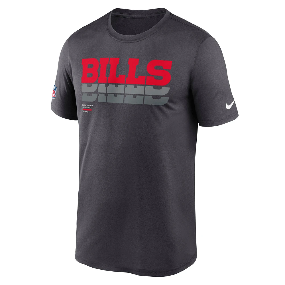 Men's Nike Charcoal Buffalo Bills Sideline Legend Performance T-Shirt