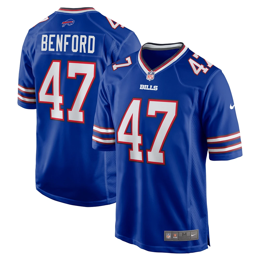 Maillot de match Nike Christian Benford Royal Buffalo Bills pour homme