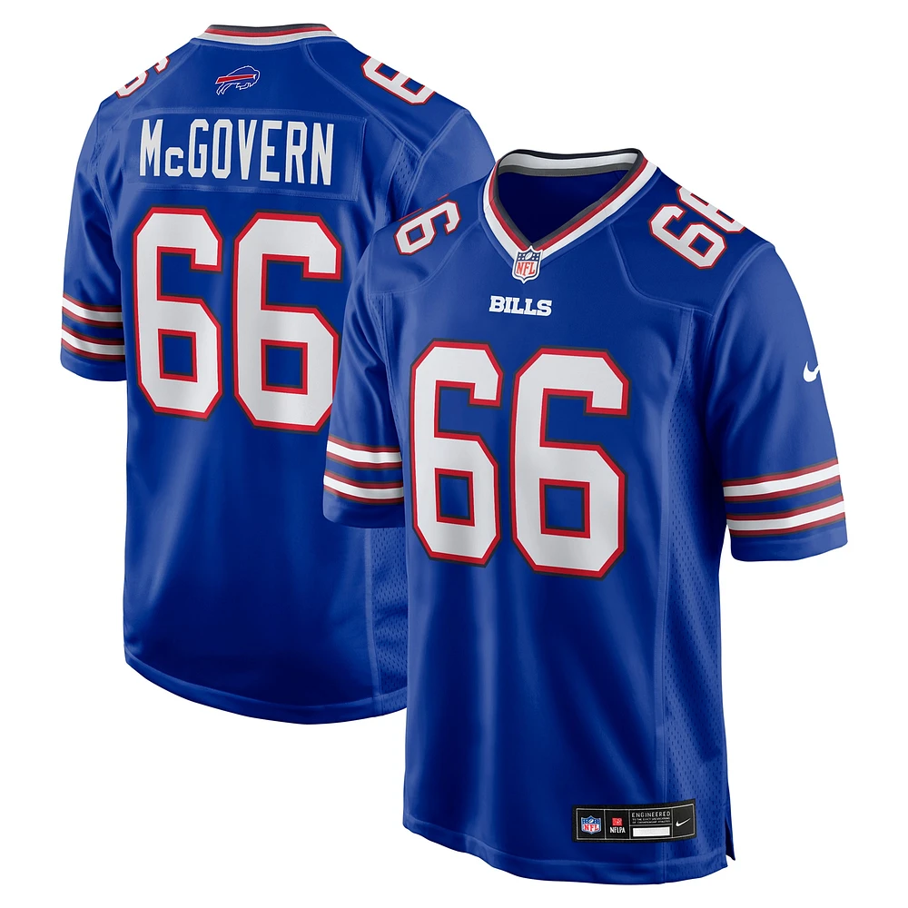 Maillot de joueur Nike Connor McGovern Royal Buffalo Bills pour homme