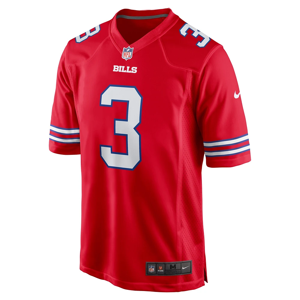 Maillot de match alternatif Nike Damar Hamlin pour hommes, rouge des Buffalo Bills