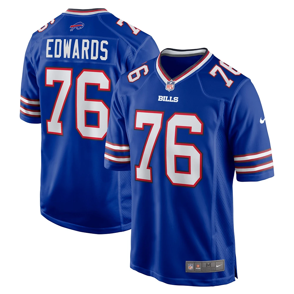 Maillot de match Nike David Edwards Royal Buffalo Bills pour homme