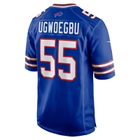 Maillot de match Nike David Ugwoegbu Royal Buffalo Bills pour homme