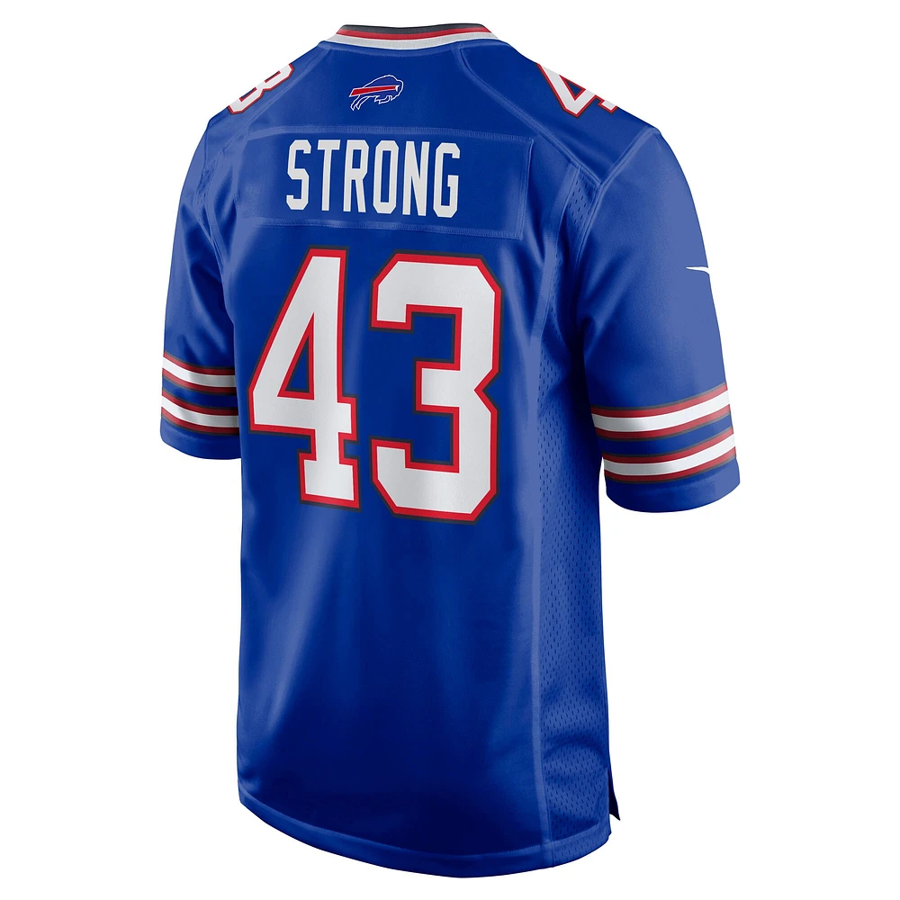 Men's Nike Dorian Strong  Royal Buffalo Bills Team Game Jersey