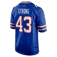 Men's Nike Dorian Strong  Royal Buffalo Bills Team Game Jersey