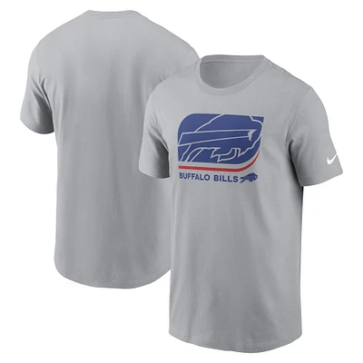 Men's Nike  Gray Buffalo Bills Lockup Essential T-Shirt