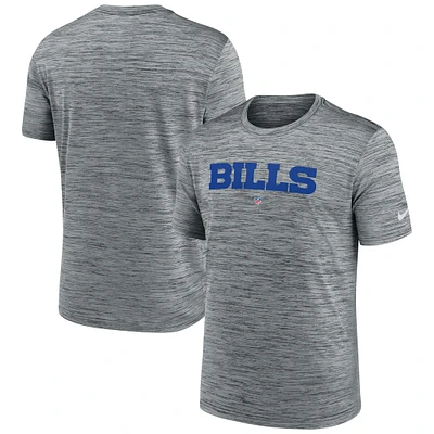 T-shirt de performance Nike Buffalo Bills Velocity gris pour homme