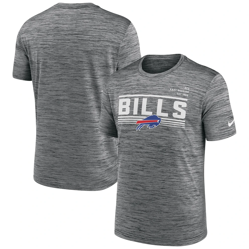 Men's Nike Gray Buffalo Bills Yardline Velocity Performance T-Shirt