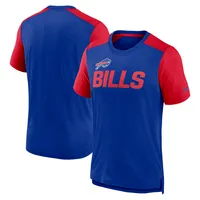 T-shirt avec nom de l'équipe des Buffalo Bills Nike pour homme, bleu chiné/rouge chiné